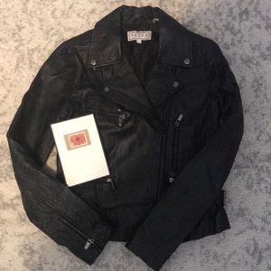 Pelle Black Leather Jacket sz Small